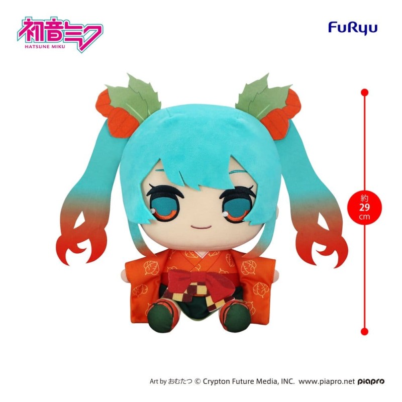 HATSUNE MIKU - Flower Fairy Winter Cherry Ver. Kyurumaru Big Plush Figure Furyu PVC Figure 29 cm