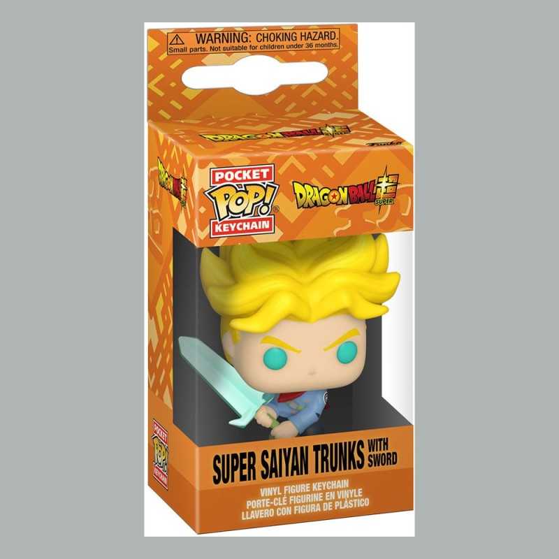 DRAGON BALL SUPER - Trunks Super Saiyan w/Spirit Sword Funko Keychain 4 cm